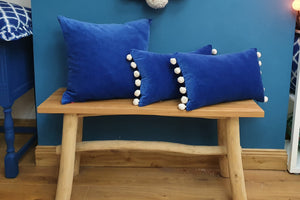 Tanzanite-Blue Velvet Cushions