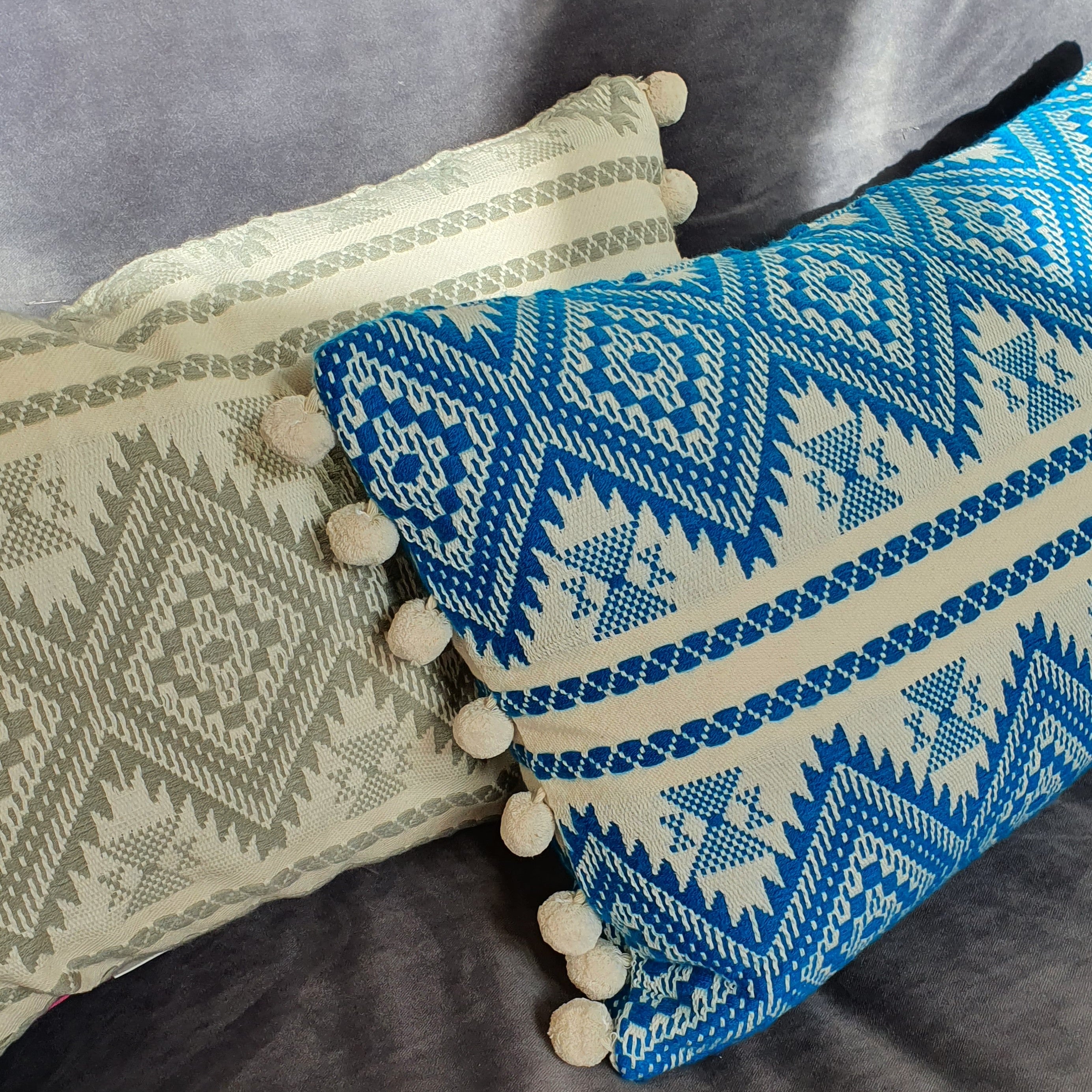 Teal deals rectangle cushion