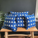 Load image into Gallery viewer, Constance Square Ikat Cushion with Frill
