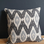 Load image into Gallery viewer, Fyfe Square Ikat Scatter Cushion with Piping.
