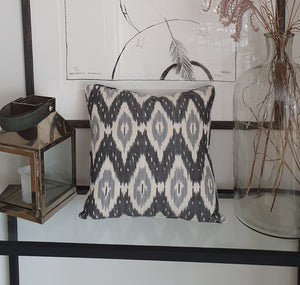 Fyfe Square Ikat Scatter Cushion with Piping.