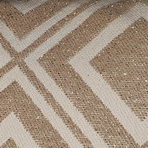 Metallic Topaz Rectangular Diamond Cushion with pom poms
